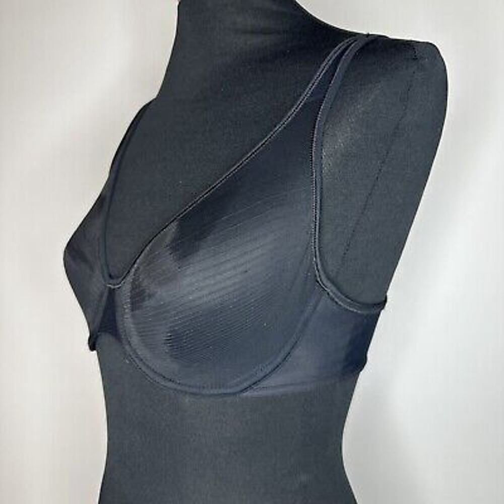 Vintage Warners Pure Electricity Sheer Black Unlined Underwire Bra Size 34C - Picture 7 of 10